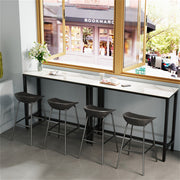 Xxl Marble Kitchen Bar Table Counter Breakfast Dining Table W/ Thicken Metal Leg V767-JJ-XZ1161-BLB-V1