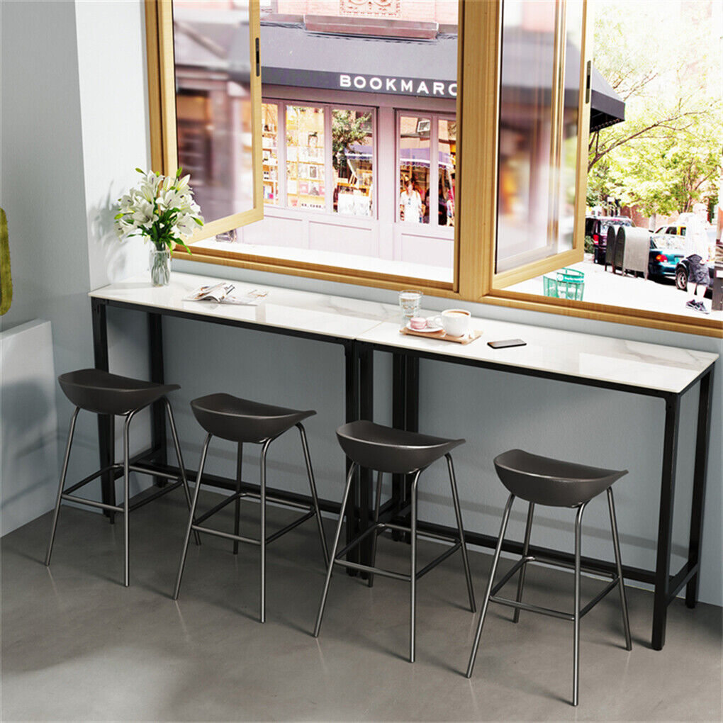 Xxl Marble Kitchen Bar Table Counter Breakfast Dining Table W/ Thicken Metal Leg V767-JJ-XZ1161-BLB-V1