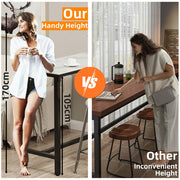 Xxl Marble Kitchen Bar Table Counter Breakfast Dining Table W/ Thicken Metal Leg V767-JJ-XZ1161-BLB-V1