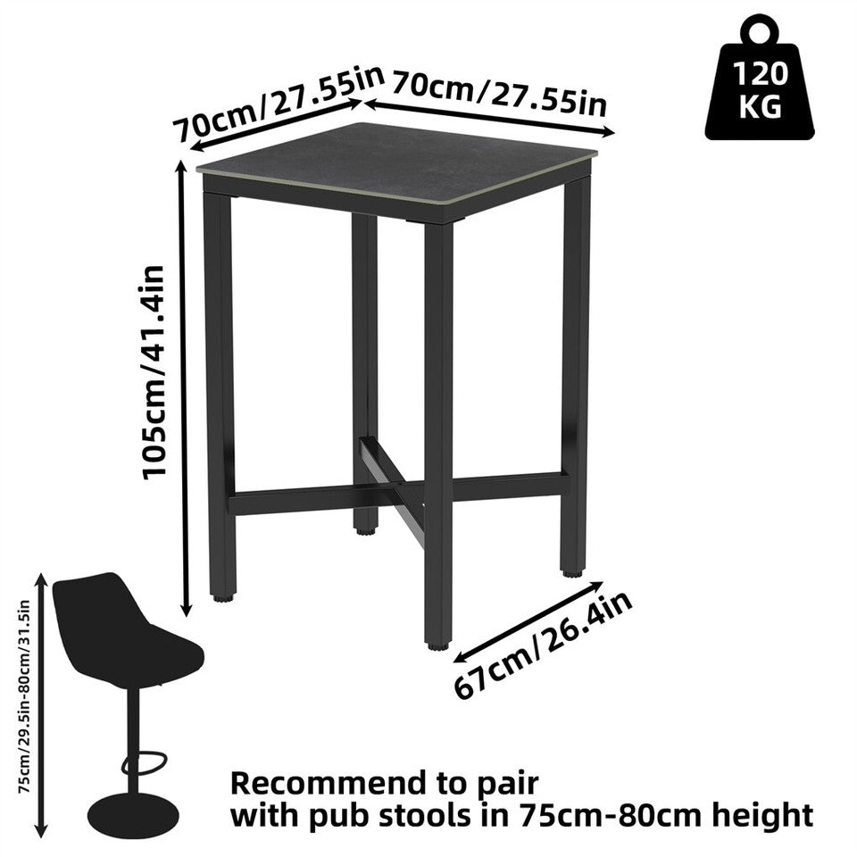 Tall Square Sintered Stone Bar Table V767-JJ-XZ1162-WKH-V1