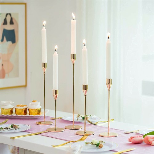 Set of 3 Decorative Candlestick Holder- Gold V767-JJ-XZ121