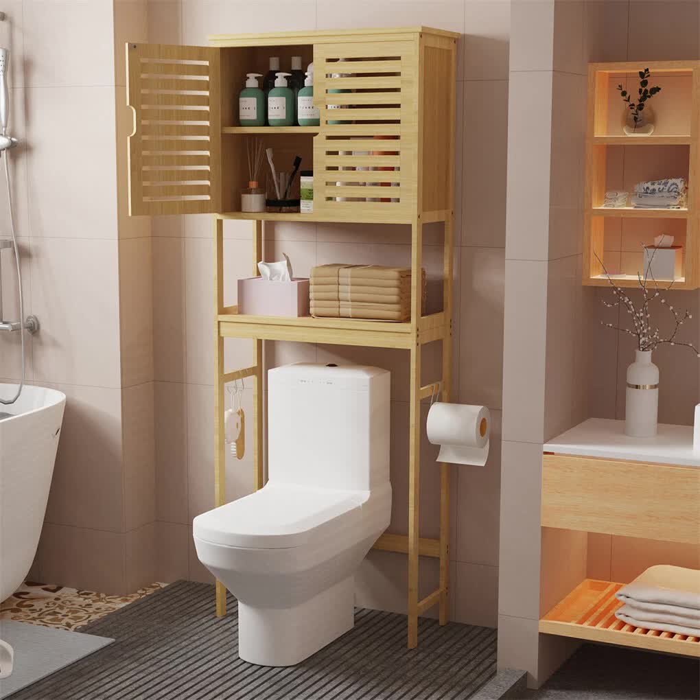 4-Tier Bamboo Bathroom Toilet Storage Rack V767-JJ-XZ1227
