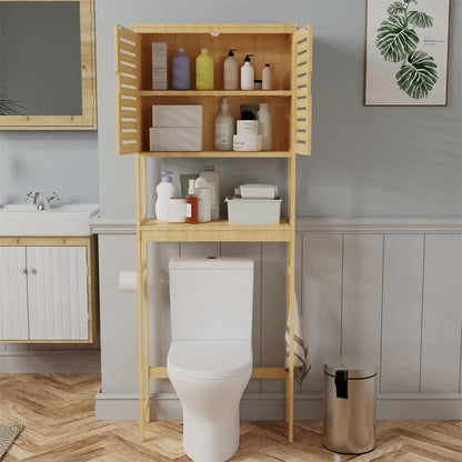 4-Tier Bamboo Bathroom Toilet Storage Rack V767-JJ-XZ1227