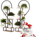 Fin Merge/Separate Metal Plant Stand Heart Shape Ladder Book Shelf For Indoor Garden V767-JJ-XZ1241-S