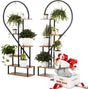 Fin Merge/Separate Metal Plant Stand Heart Shape Ladder Book Shelf For Indoor Garden V767-JJ-XZ1241-S