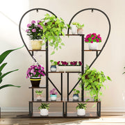 Fin Merge/Separate Metal Plant Stand Heart Shape Ladder Book Shelf For Indoor Garden V767-JJ-XZ1241-S