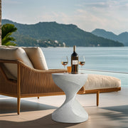 Hourglass Shaped Lightweight Concrete Sofa Side Table Bedside Table Nightstand V767-JJ-XZ1626