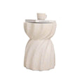 Modern Hourglass Concrete Accent End Table Outdoor Patio Table Garden Furniture V767-JJ-XZ1678