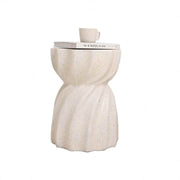 Modern Hourglass Concrete Accent End Table Outdoor Patio Table Garden Furniture V767-JJ-XZ1678