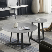 Set of 2 Grey Sintered Stone Tables V767-JJ-XZ169-V1