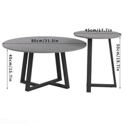 Set of 2 Grey Sintered Stone Tables V767-JJ-XZ169-V1