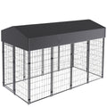 Large Jumbo Outdoor Dog Kennel Heavy Duty Pet Playpen Pre-galvanized Animal Cage Fence V767-JJ-XZ171-L-V1