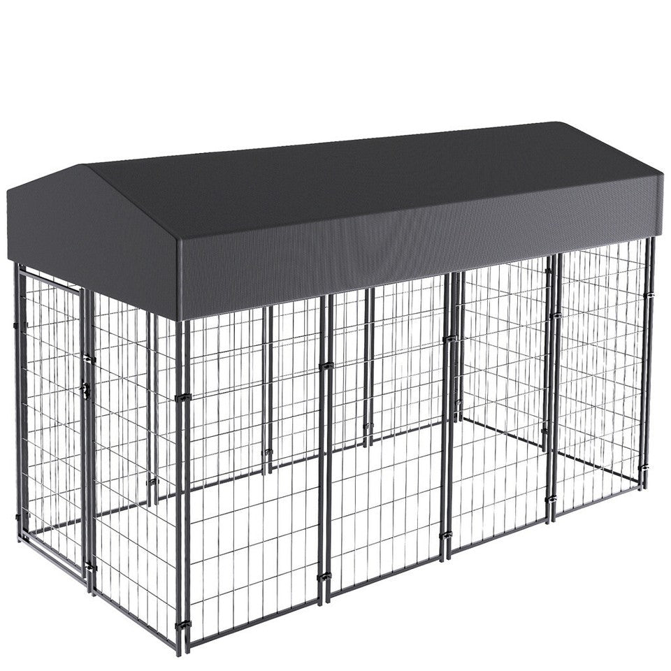 Large Jumbo Outdoor Dog Kennel Heavy Duty Pet Playpen Pre-galvanized Animal Cage Fence V767-JJ-XZ171-L-V1