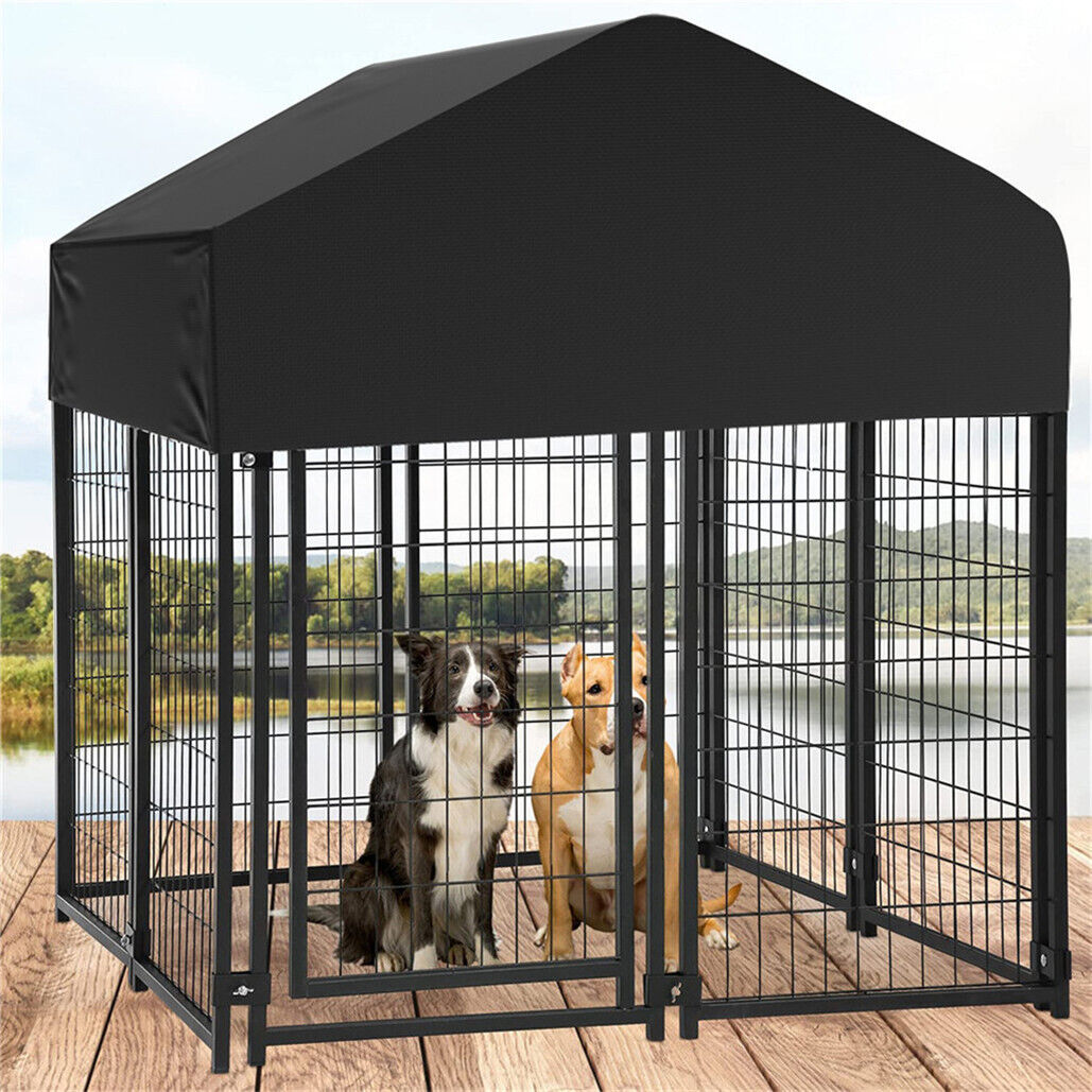 Dog Playpen House Heavy Duty Large Outdoor Dog Kennel Anti-rust Metal Pet Crate V767-JJ-XZ171-XS-V1