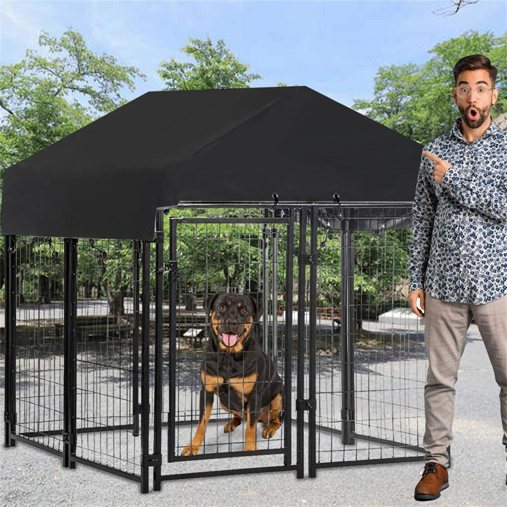 Dog Playpen House Heavy Duty Large Outdoor Dog Kennel Anti-rust Metal Pet Crate V767-JJ-XZ171-XS-V1