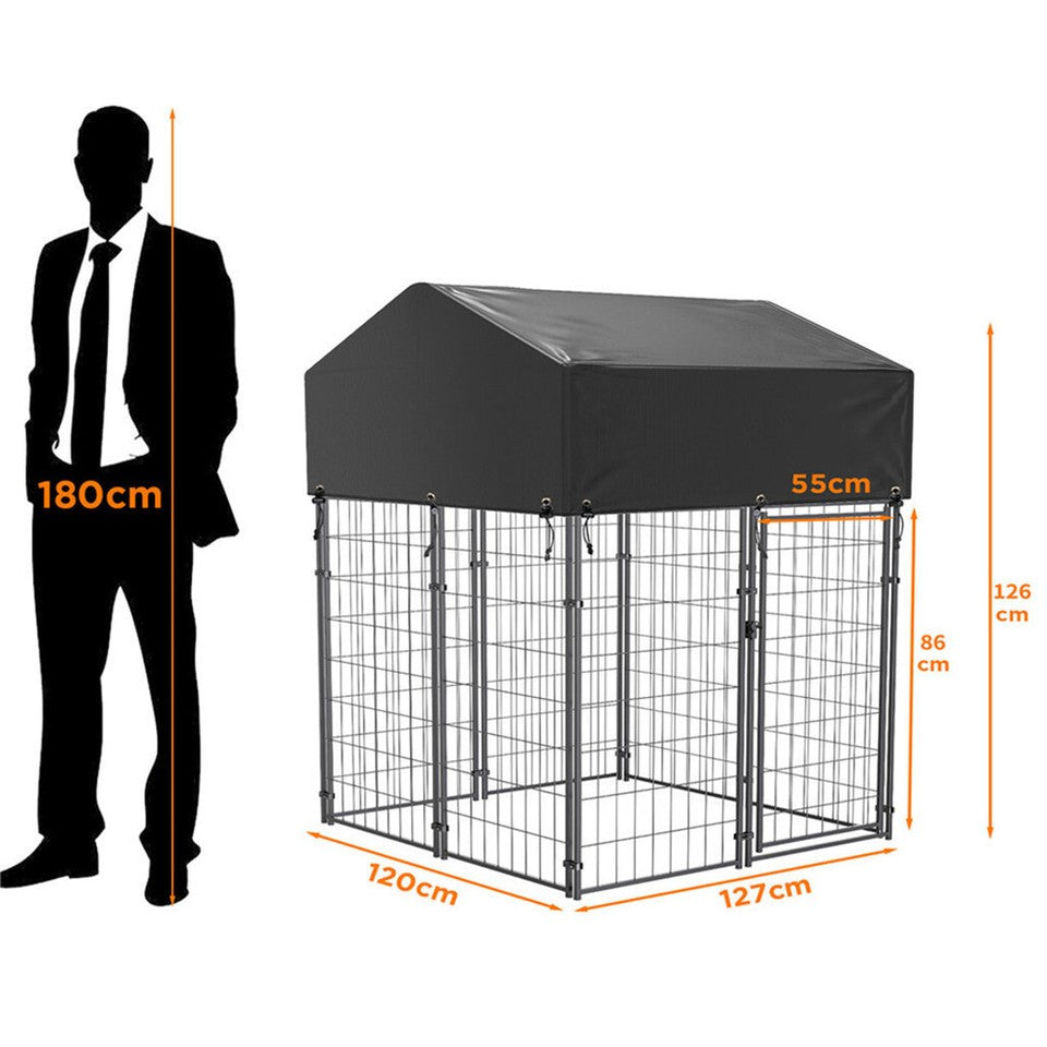 Dog Playpen House Heavy Duty Large Outdoor Dog Kennel Anti-rust Metal Pet Crate V767-JJ-XZ171-XS-V1