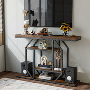 4-Tier Large Vintage Console Table Ultra Long Entryway Sofa Storage Table Hallwa V767-JJ-XZ1717