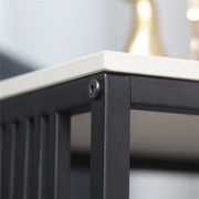 Luxury square side table marble stone-Black frame V767-JJ-XZ178-BK