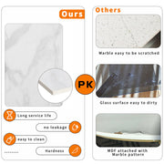 Luxury square side table marble stone-Black frame V767-JJ-XZ178-BK
