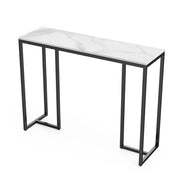 Modern Heavy Real Stone Console Table Hallway Entryway Table Metal Narrow Desk V767-JJ-XZ181-BLB