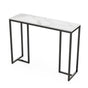 Modern Heavy Real Stone Console Table Hallway Entryway Table Metal Narrow Desk V767-JJ-XZ181-BLB