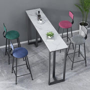 Modern Heavy Real Stone Console Table Hallway Entryway Table Metal Narrow Desk V767-JJ-XZ181-BLB