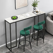 Exquisite Water Ripple Marble Console Table Bar Table w Thicken Stable Metal Leg V767-JJ-XZ181-XNE