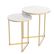 Set of 2 Sintered Stone Nesting End Tables V767-JJ-XZ196