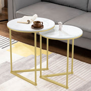 Set of 2 Sintered Stone Nesting End Tables V767-JJ-XZ196