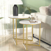 Set of 2 Sintered Stone Nesting End Tables V767-JJ-XZ196