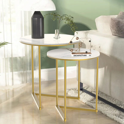 Set of 2 Sintered Stone Nesting End Tables V767-JJ-XZ196