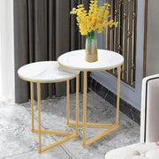 Set of 2 Sintered Stone Nesting End Tables V767-JJ-XZ196