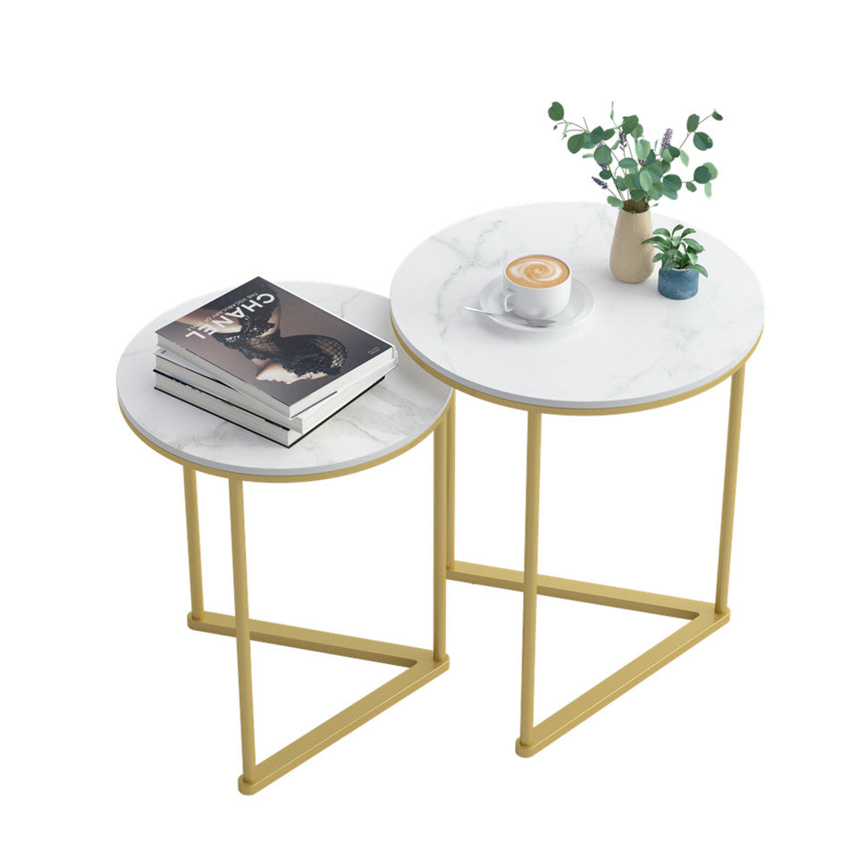 Set of 2 Sintered Stone Nesting End Tables V767-JJ-XZ196