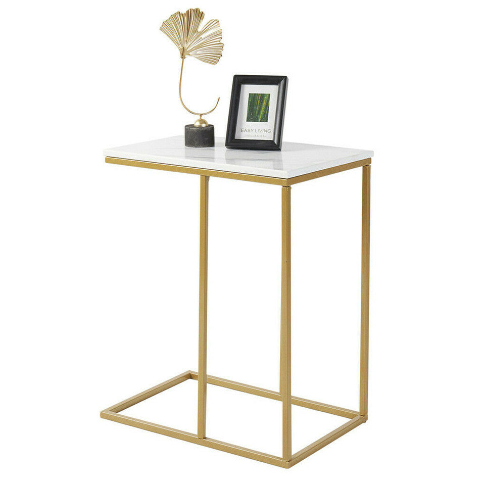 Heavy-Duty C-Shaped End Table with Storage V767-JJ-XZ197