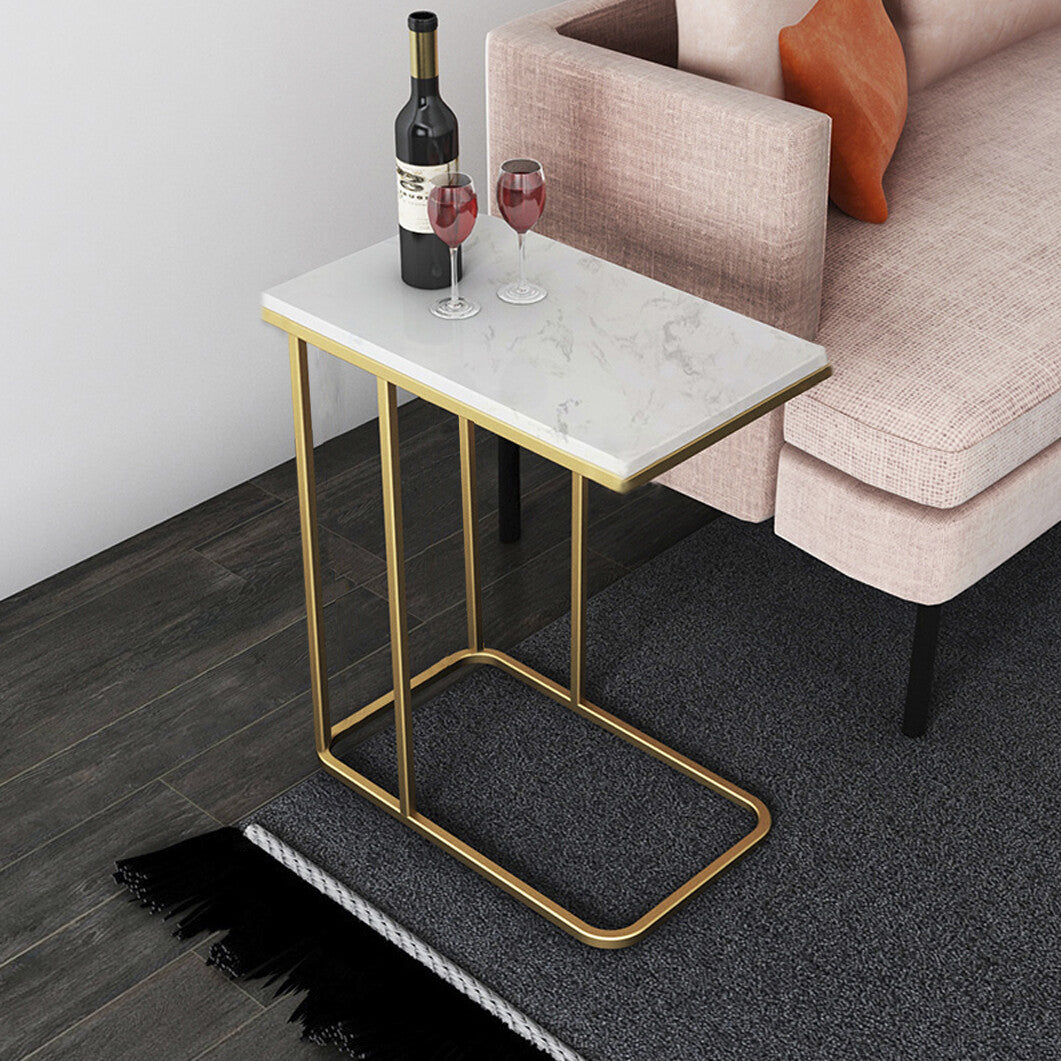 Heavy-Duty C-Shaped End Table with Storage V767-JJ-XZ197