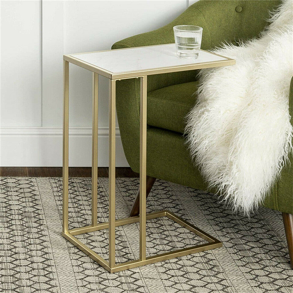 Heavy-Duty C-Shaped End Table with Storage V767-JJ-XZ197