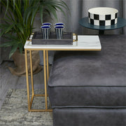 Heavy-Duty C-Shaped End Table with Storage V767-JJ-XZ197