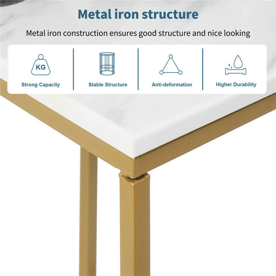 Heavy-Duty C-Shaped End Table with Storage V767-JJ-XZ197
