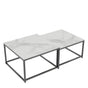 Marble Nesting Coffee Table Side End Tables Bedside Furniture with Solid Metal Frame V767-JJ-XZ316-WKH