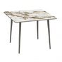 Glossy White Sintered Stone Dining Table With Black Metal Base Frame V767-JJ-XZ329-XNE