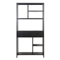 180Cm Tall Bookshelf With Drawers Industrial Bookcase W/ 6 Tiers Storage Shelves V767-JJ-XZ691-V1