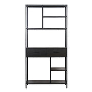 180Cm Tall Bookshelf With Drawers Industrial Bookcase W/ 6 Tiers Storage Shelves V767-JJ-XZ691-V1