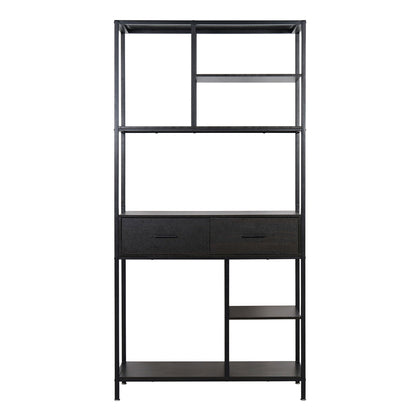 180Cm Tall Bookshelf With Drawers Industrial Bookcase W/ 6 Tiers Storage Shelves V767-JJ-XZ691-V1