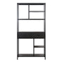 180Cm Tall Bookshelf With Drawers Industrial Bookcase W/ 6 Tiers Storage Shelves V767-JJ-XZ691-V1