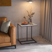 C-Shaped Marble Accent Side Table V767-JJ-XZ776
