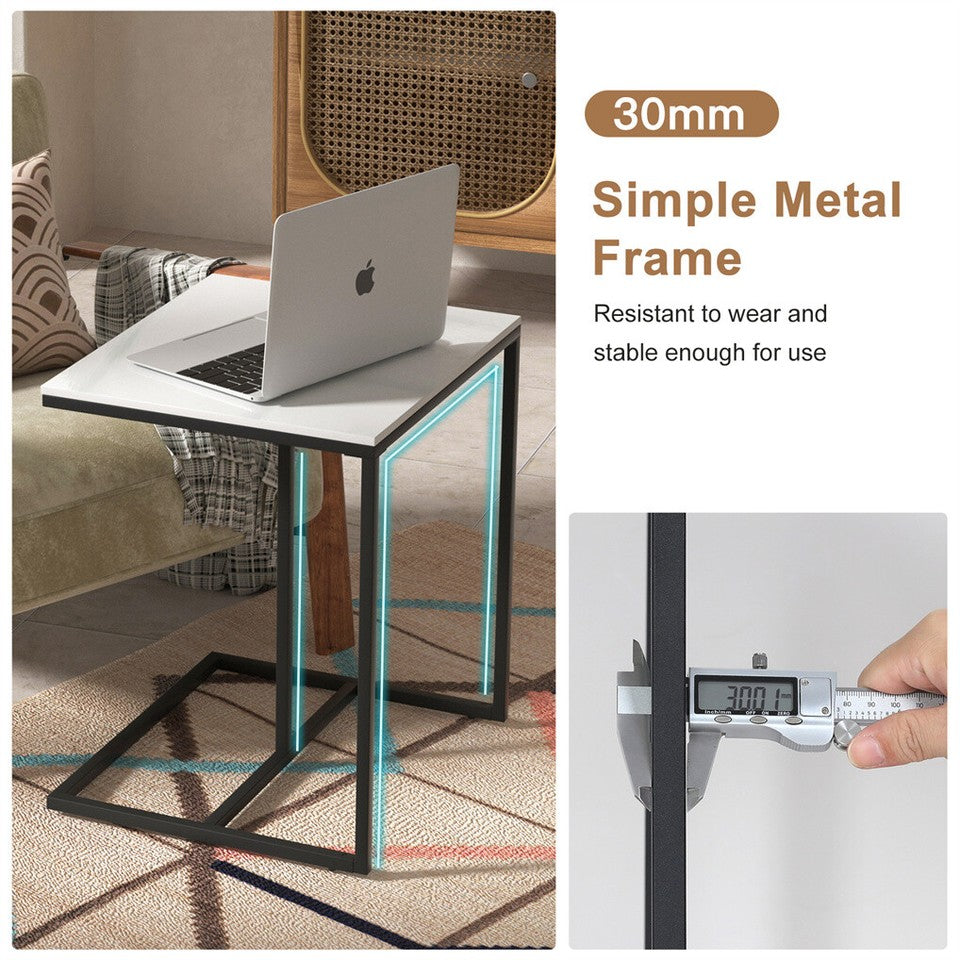 C-Shaped Marble Accent Side Table V767-JJ-XZ776