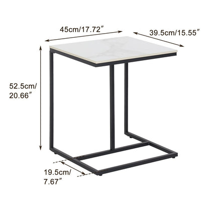 C-Shaped Marble Accent Side Table V767-JJ-XZ776