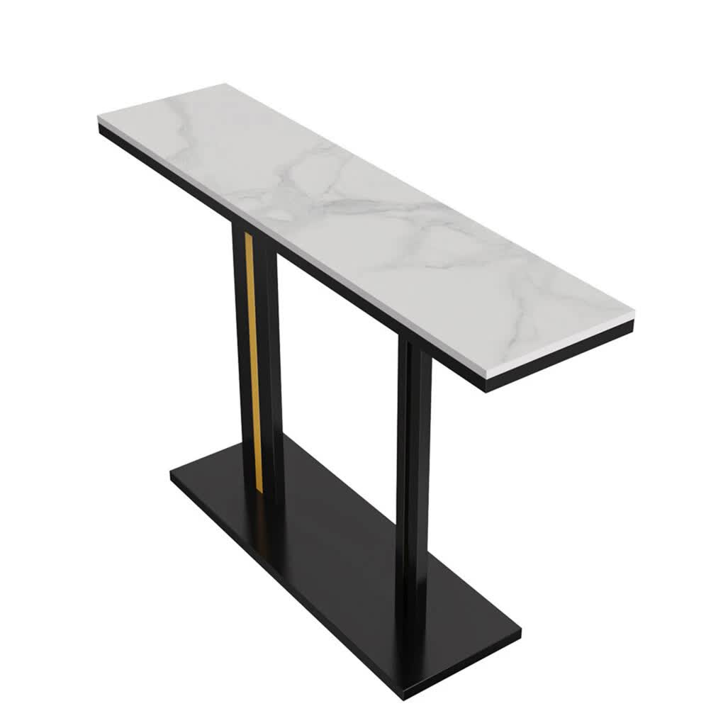 Heavy Duty Marble Entry Console Table Extra Large Sofa Table Accent Furniture V767-JJ-XZ777-BLB