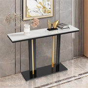 Heavy Duty Marble Entry Console Table Extra Large Sofa Table Accent Furniture V767-JJ-XZ777-BLB