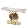 Noble and Elegant Sintered Stone Console Table Hallway Table with Strong Metal Frame V767-JJ-XZ837-XNE